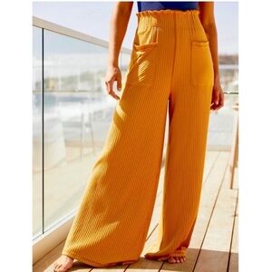 Free People Movement Orange Wide Leg Pants